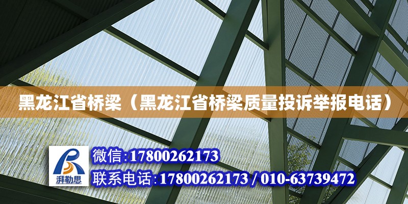 黑龍江省橋梁（黑龍江省橋梁質量投訴舉報電話） 北京加固設計（加固設計公司）