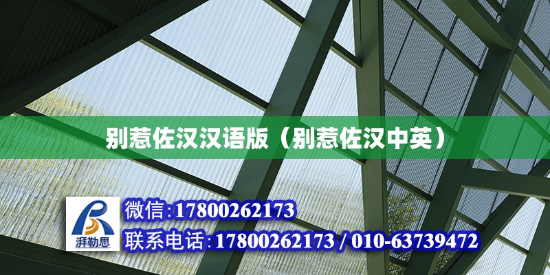 別惹佐漢漢語版（別惹佐漢中英） 鋼結構網架設計