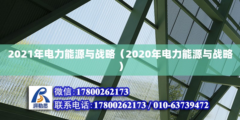 2021年電力能源與戰略（2020年電力能源與戰略）