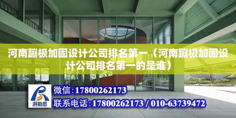 河南蹦極加固設計公司排名第一（河南蹦極加固設計公司排名第一的是誰）