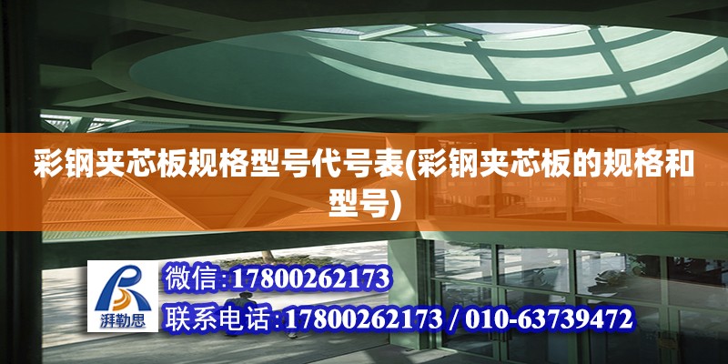 彩鋼夾芯板規格型號代號表(彩鋼夾芯板的規格和型號) 裝飾幕墻設計