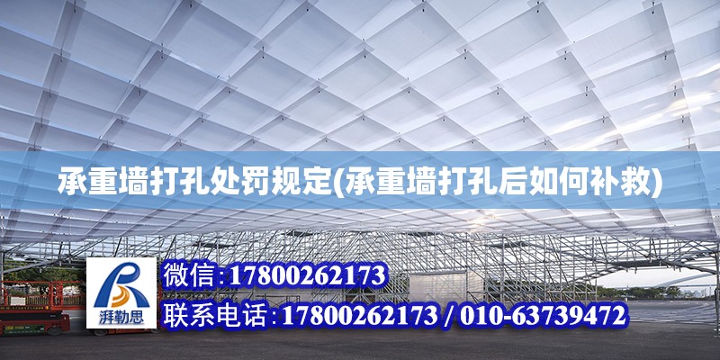 承重墻打孔處罰規定(承重墻打孔后如何補救) 建筑方案設計