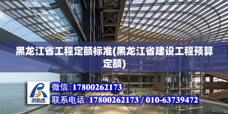 黑龍江省工程定額標準(黑龍江省建設工程預算定額) 結構砌體施工