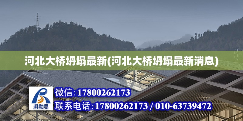 河北大橋坍塌最新(河北大橋坍塌最新消息) 結構橋梁鋼結構施工