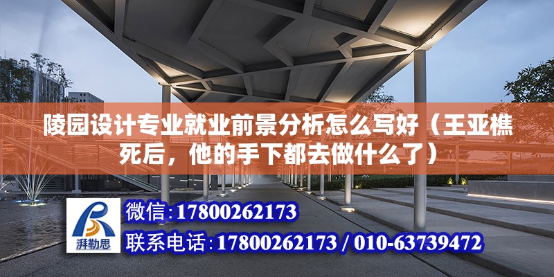 陵園設計專業就業前景分析怎么寫好（王亞樵死后，他的手下都去做什么了） 結構框架施工