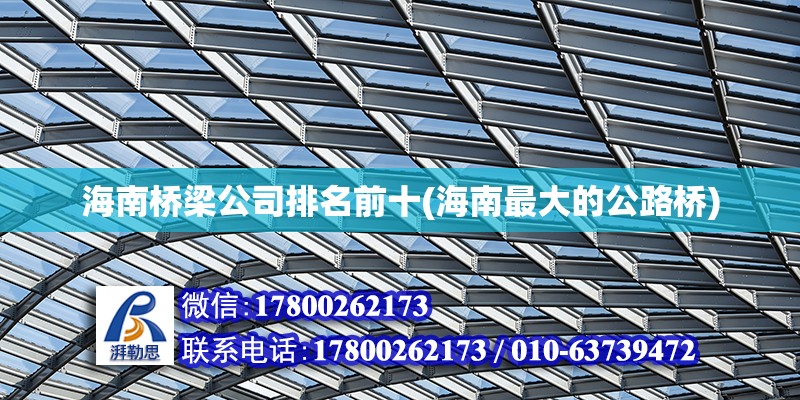 海南橋梁公司排名前十(海南最大的公路橋) 鋼結構桁架施工