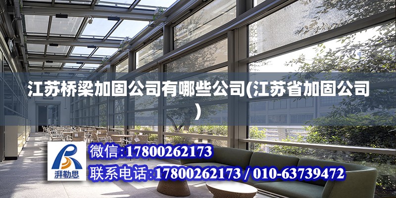 江蘇橋梁加固公司有哪些公司(江蘇省加固公司) 鋼結構鋼結構停車場施工