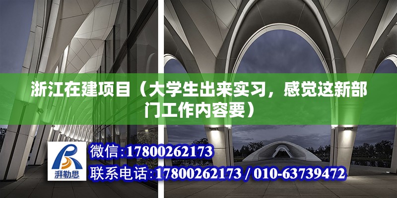 浙江在建項目（大學生出來實習，感覺這新部門工作內容要） 建筑方案施工