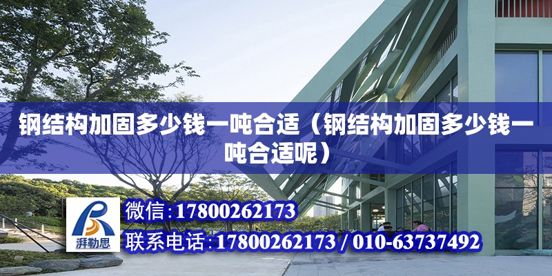 鋼結構加固多少錢一噸合適（鋼結構加固多少錢一噸合適呢） 鋼結構網架設計