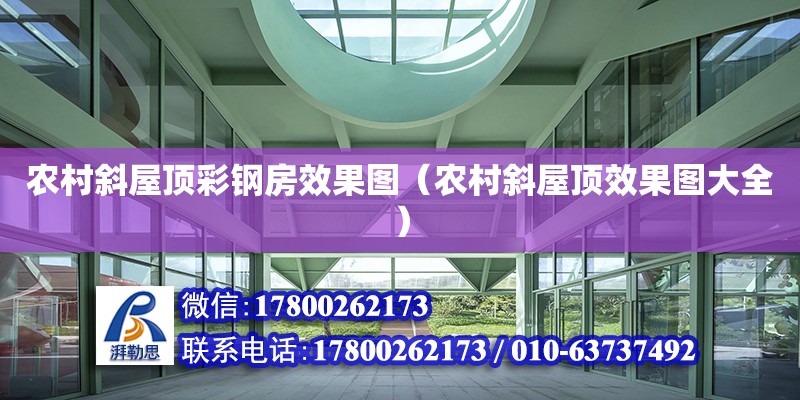 農村斜屋頂彩鋼房效果圖（農村斜屋頂效果圖大全） 鋼結構網架設計