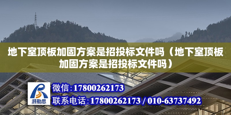 地下室頂板加固方案是招投標文件嗎（地下室頂板加固方案是招投標文件嗎） 鋼結構網架設計