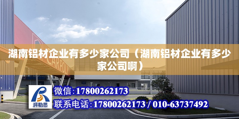 湖南鋁材企業有多少家公司（湖南鋁材企業有多少家公司?。? title=