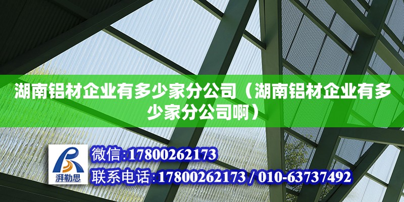 湖南鋁材企業有多少家分公司（湖南鋁材企業有多少家分公司?。? title=