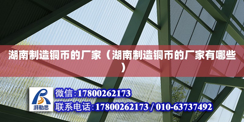 湖南制造銅幣的廠家（湖南制造銅幣的廠家有哪些） 鋼結構網架設計