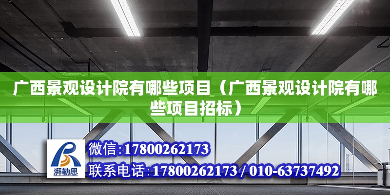 廣西景觀設計院有哪些項目（廣西景觀設計院有哪些項目招標） 鋼結構網架設計