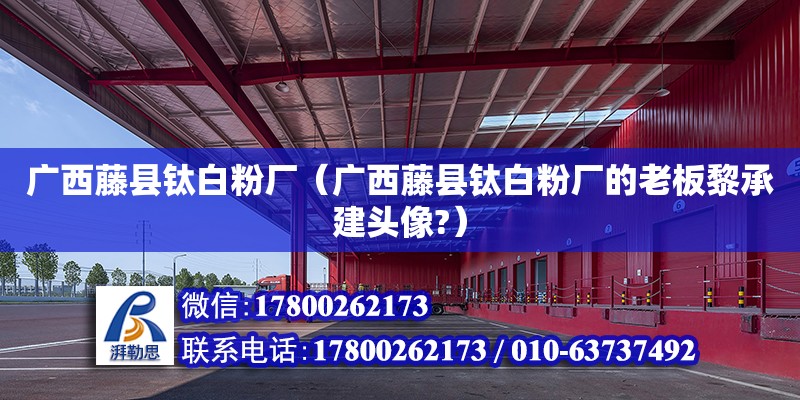 廣西藤縣鈦白粉廠（廣西藤縣鈦白粉廠的老板黎承建頭像?）