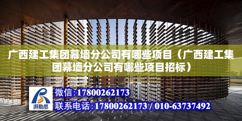 廣西建工集團幕墻分公司有哪些項目（廣西建工集團幕墻分公司有哪些項目招標）