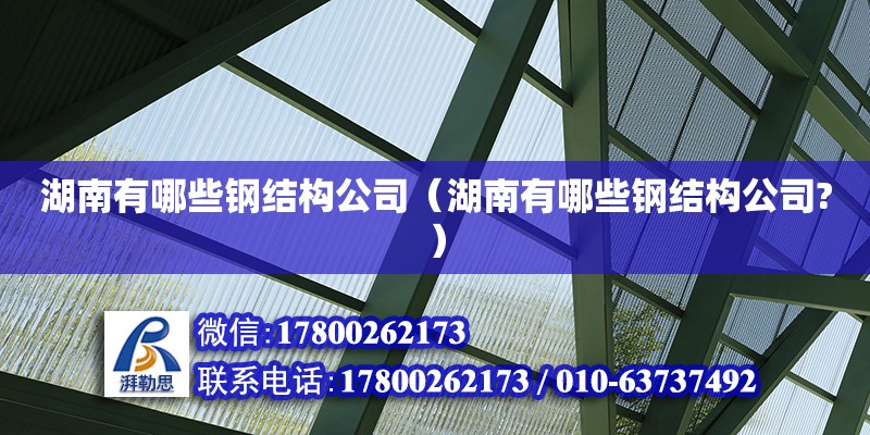 湖南有哪些鋼結構公司（湖南有哪些鋼結構公司?） 全國鋼結構廠