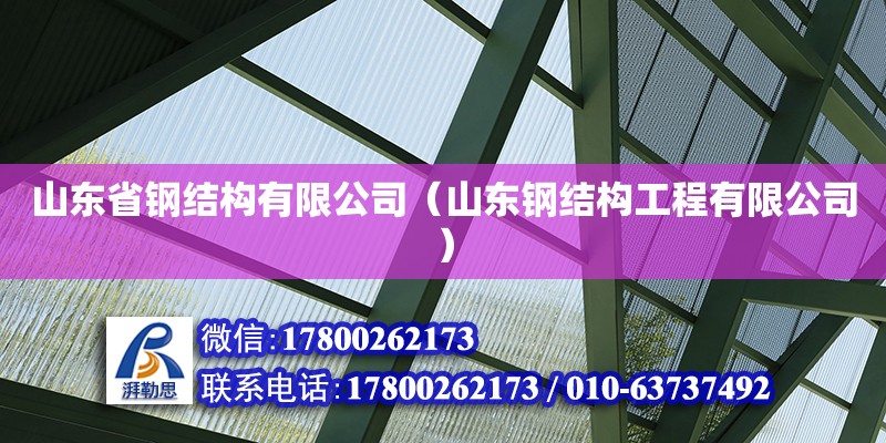 山東省鋼結構有限公司（山東鋼結構工程有限公司） 鋼結構門式鋼架施工