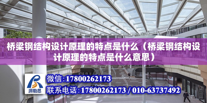 橋梁鋼結構設計原理的特點是什么（橋梁鋼結構設計原理的特點是什么意思） 鋼結構網架施工