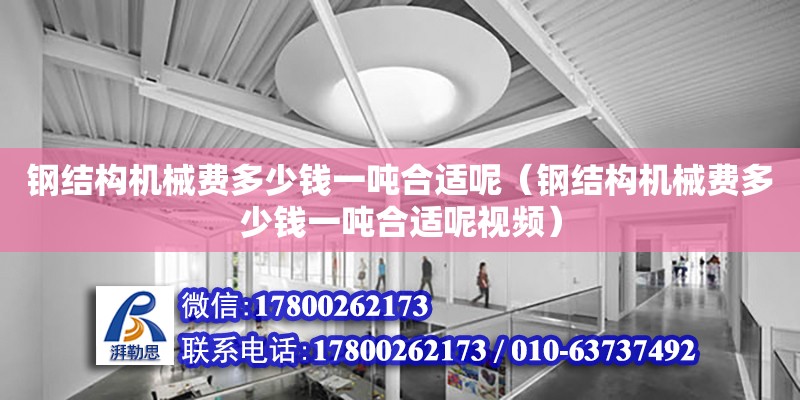 鋼結構機械費多少錢一噸合適呢（鋼結構機械費多少錢一噸合適呢視頻） 建筑方案施工