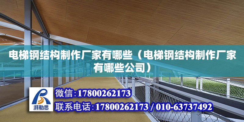 電梯鋼結構制作廠家有哪些（電梯鋼結構制作廠家有哪些公司）