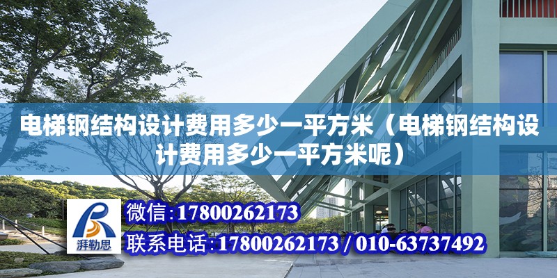 電梯鋼結構設計費用多少一平方米（電梯鋼結構設計費用多少一平方米呢）