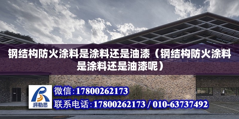 鋼結構防火涂料是涂料還是油漆（鋼結構防火涂料是涂料還是油漆呢） 裝飾家裝設計