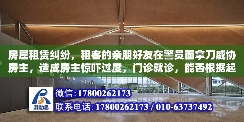 房屋租賃糾紛，租客的親朋好友在警員面拿刀威協房主，造成房主驚嚇過度，門診就診，能否根據起訴，提起訴訟該親朋好友（黔東南苗族侗族自治州建筑工程總公司）