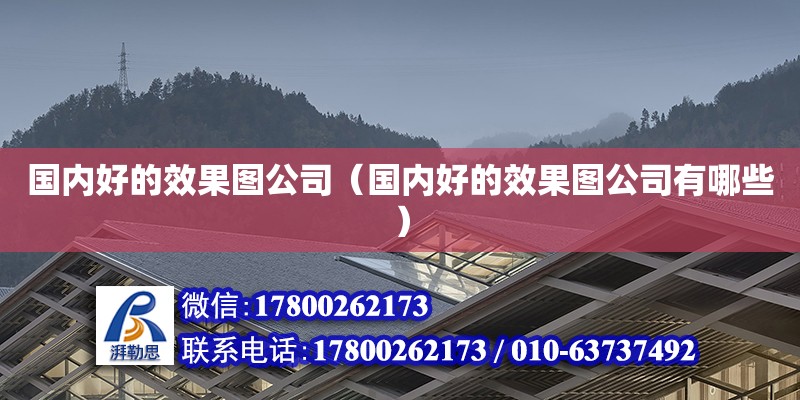 國內好的效果圖公司（國內好的效果圖公司有哪些） 北京加固設計（加固設計公司）