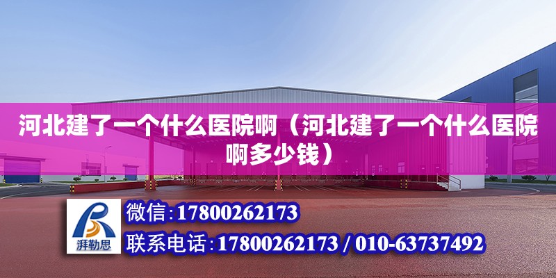 河北建了一個什么醫院?。ê颖苯艘粋€什么醫院啊多少錢） 北京加固設計（加固設計公司）