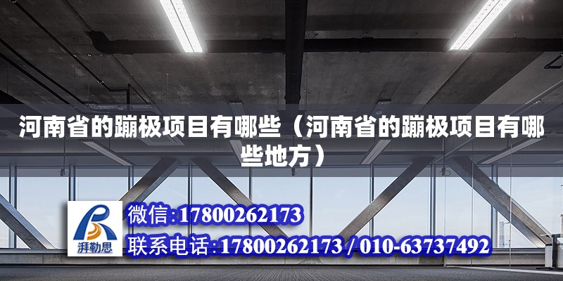 河南省的蹦極項目有哪些（河南省的蹦極項目有哪些地方） 鋼結構網架設計