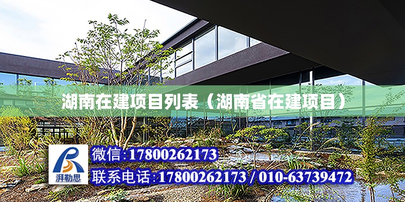 湖南在建項目列表（湖南省在建項目）