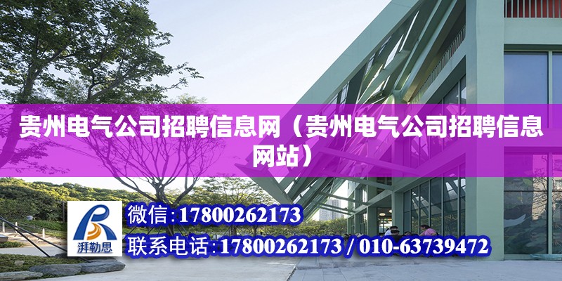 貴州電氣公司招聘信息網（貴州電氣公司招聘信息網站）