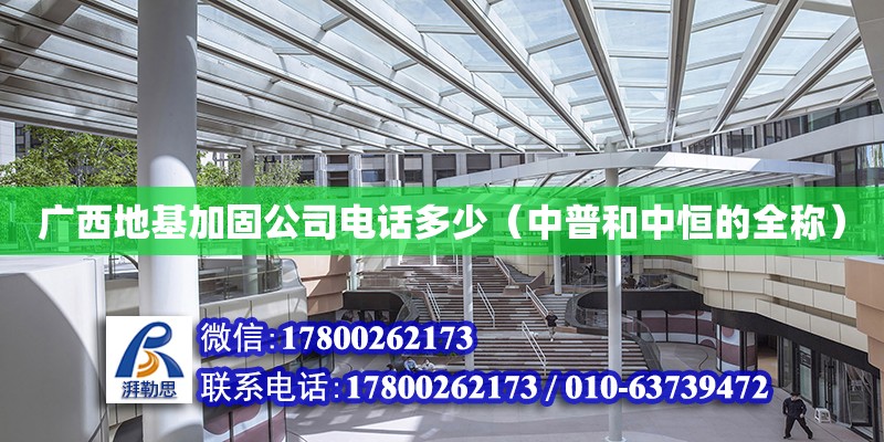 廣西地基加固公司電話多少（中普和中恒的全稱） 鋼結構網架設計