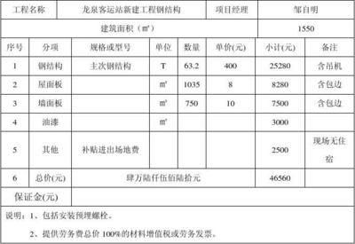 鋼結構勞務分包單價（2024年的鋼結構制作和安裝勞務分包單價）